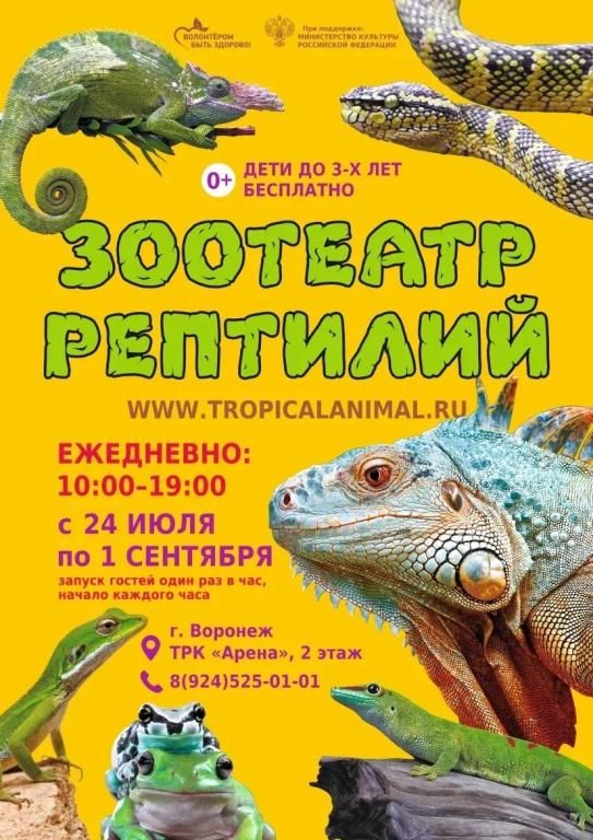 Зоотеатр Рептилий в г.Воронеж ТРК "Арена"