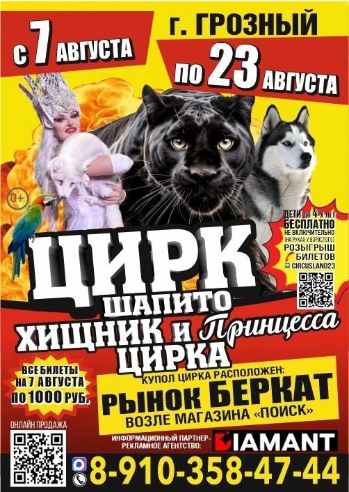Цирк шапито "Хищник и принцесса цирка"