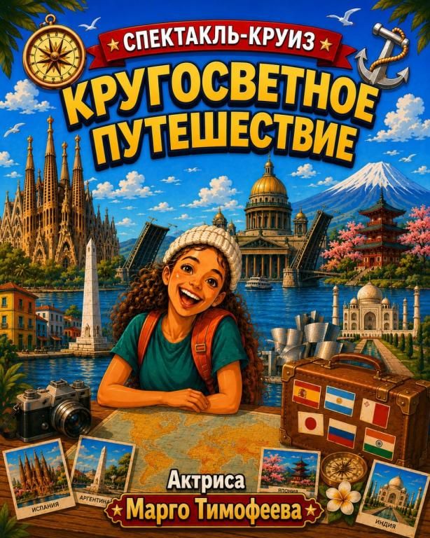 Детский интерактивный спектакль-круиз "Кругосветное путешествие" с мастер-классом