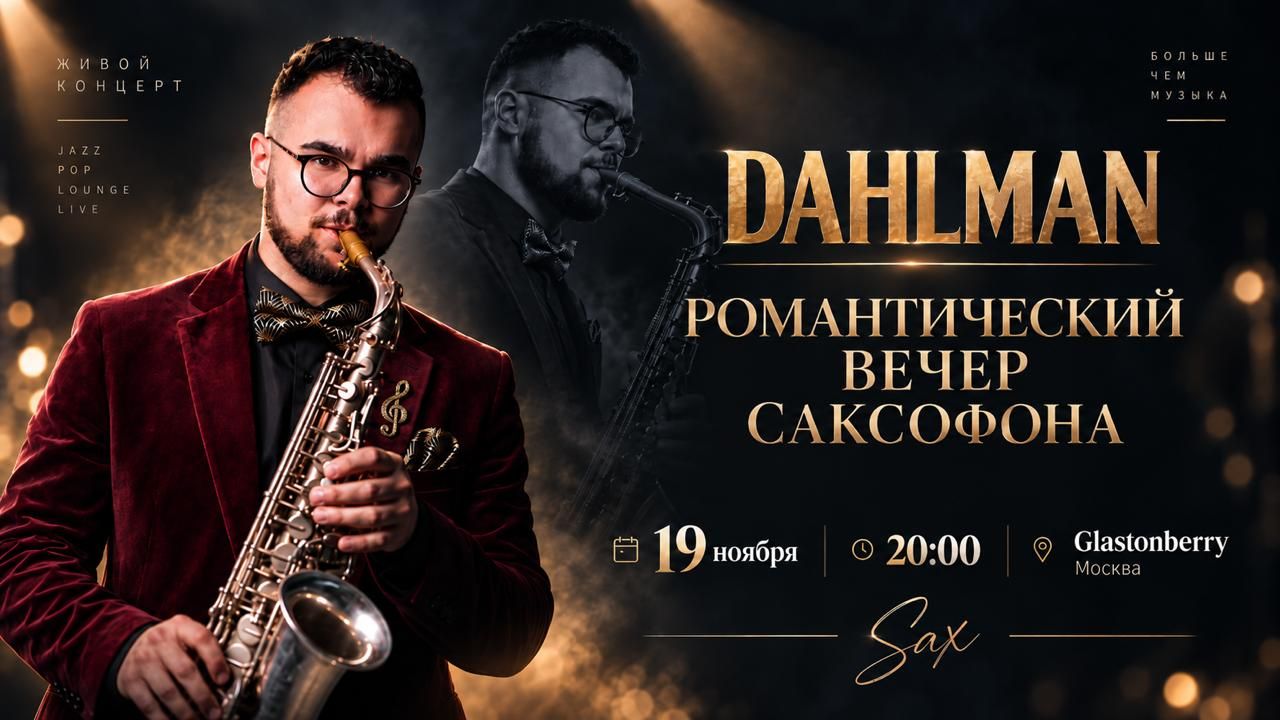 Концерт DAHLMAN | Романтический вечер САКСОФОНА