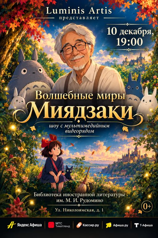 Волшебные миры Миядзаки. Музыкальное шоу с мультимедийным видеорядом