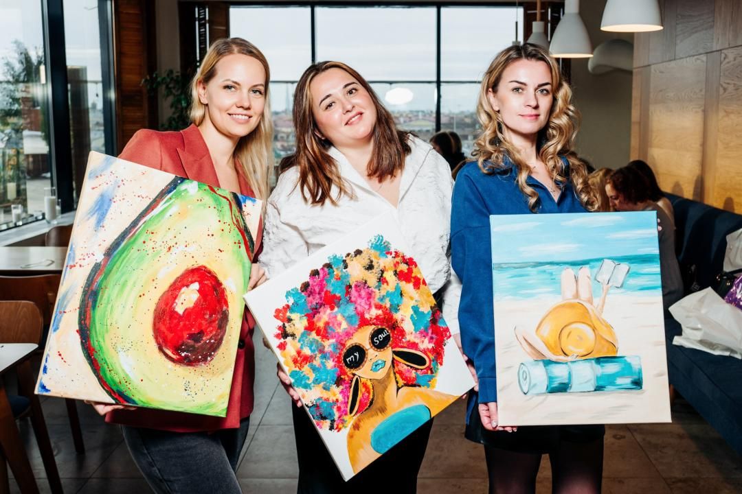 Арт-вечеринка  Artvibes. Рисуем акрилом на холсте в ресторане Be Italian