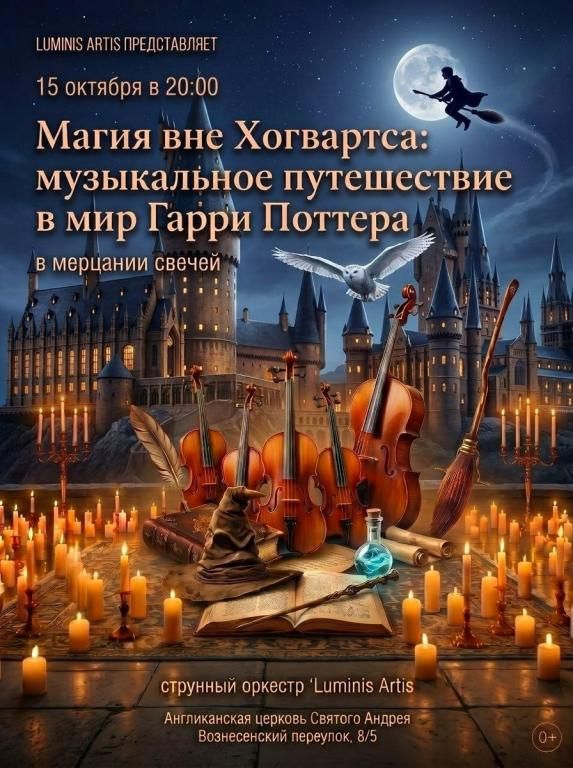 Магия вне Хогвартса: музыкальное путешествие в мир Гарри Поттера в мерцании свечей