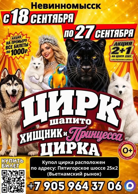 Цирк шапито "Хищник и принцесса цирка" в Невинномысске